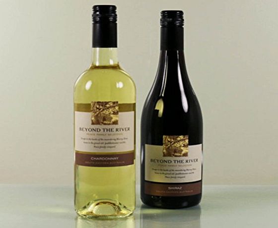 Hay Hampers Australian wine duo - Two bottle white and red wine gift box - Chardonnay and Shiraz