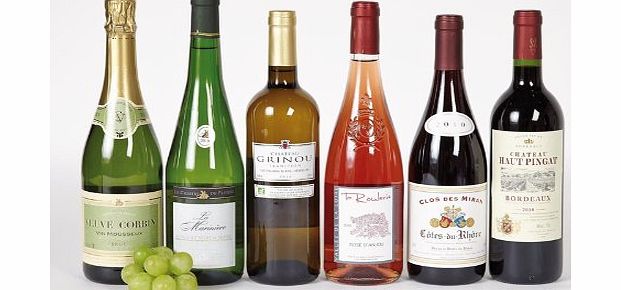 Six French Wines - Six bottles of wine in gift box - French wine gift