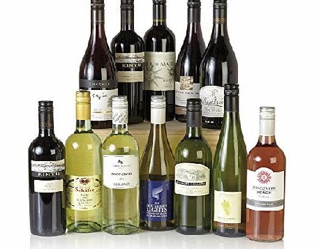Hay Hampers World of classic grape varieties in gift box - Case of Twelve bottles of wine from around the world made with classic grape varieties - Free Delivery