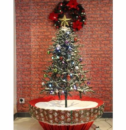 Hazel Eyes Snowing Christmas Tree with Red Flower Pot Base - 2014 - 5 New Features