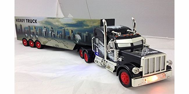 HB TOYS 1/36 Scale Radio Remote Control HGV Lorry with Trailer and Lights - HEAVY TRUCK