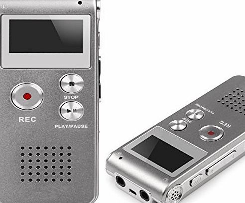 HccToo 8GB Multifunctional Digital Voice Recorder Rechargeable Dictaphone Stereo Voice Recorder with MP3 Player Perfect for Recording Interviews, Conversation and Meetings (Black)