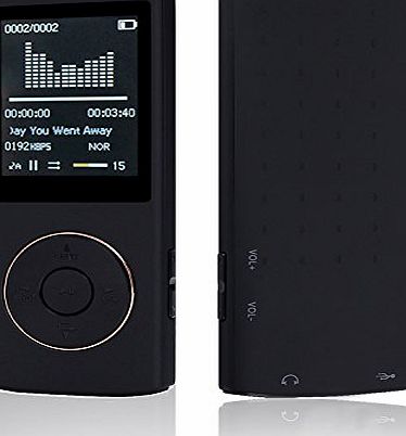 HccToo Music Player 16GB Portable Lossless Sound MP3 Player 45 Hours Playback (Black)
