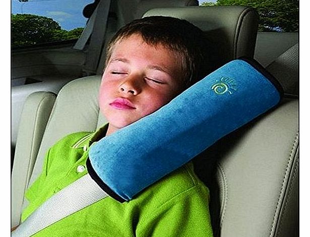 Safety Child car seat belt Strap Soft Shoulder Pad Cover Cushion Blue