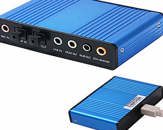 HDE USB 6 Channel 5.1 Surround External Sound Card for PC, Laptop amp; Note