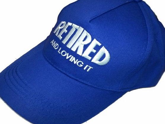 HDUK Summer Hats Mens/Ladies Retired And Loving It Adjustable Baseball Cap Hat / Available in Black, Red, Royal and Navy (Royal)