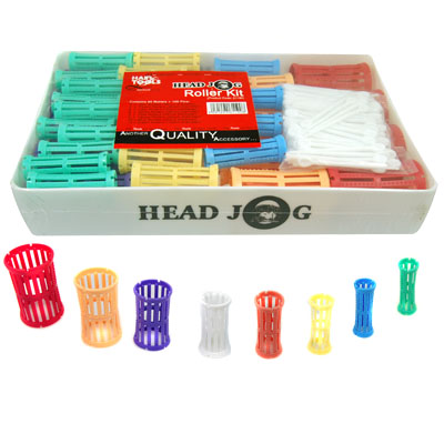 Head Jog Brushes Head Jog 56 Piece Hair Roller Kit with 100 Pins