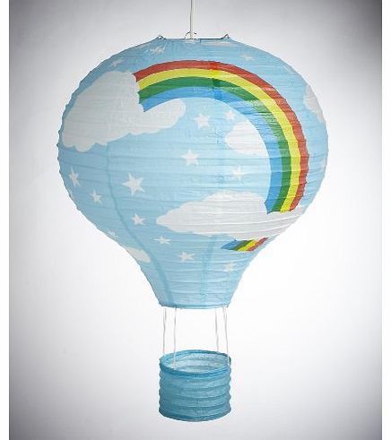 Rainbow Balloon Light Shade - Blue Paper Lantern Bedroom Fun Lamp