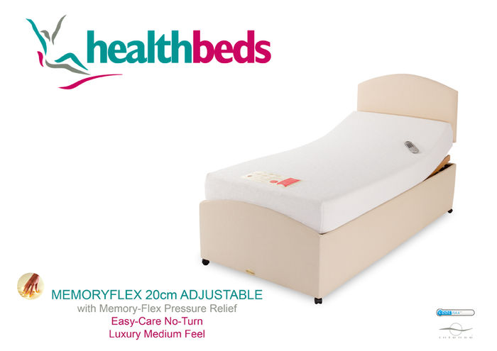 Health Beds Memoryflex-matic 20cm 3ft Adjustable bed