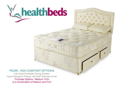 Health Beds Pearl 1500 Comfort Double Divan Bed