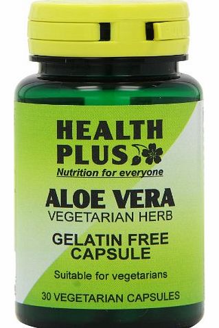 Health Plus Aloe Vera 5000mg Digestive Health Plant Supplement - 30 Gelatin Free Capsules