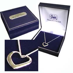 Heart Necklace with Personalised Gift Box