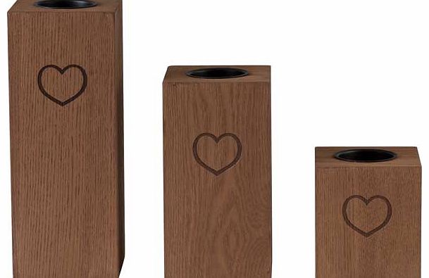 Wooden Heart Tea Light Holders -