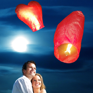 Heart Sky Lantern - Chinese Flying Lanterns