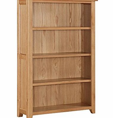 Heartlands Furniture Stirling Book Case with 3-Shelves, Oak