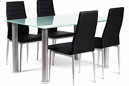 Heartlands Furniture WorldStores Tatum Frosted Glass 130cm Dining Table - Rectangular Table Only