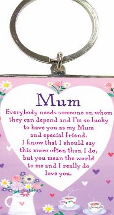 Heartwarmers Mum Metallic Keyring - Gift Idea
