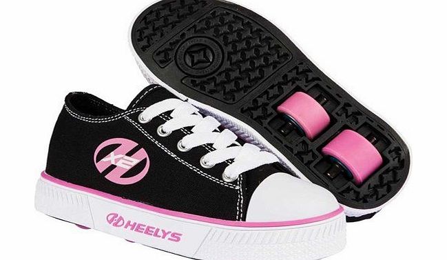 Heelys Pure Black/Pink Kids Heely X2 Shoe - UK 2