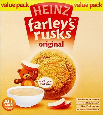 Heinz, 2041[^]10016412 All Ages 4-6 Months Onwards Farleys Rusks