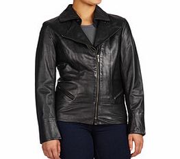 Black blazer hybrid leather jacket