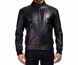 Black matte Nappa leather jacket