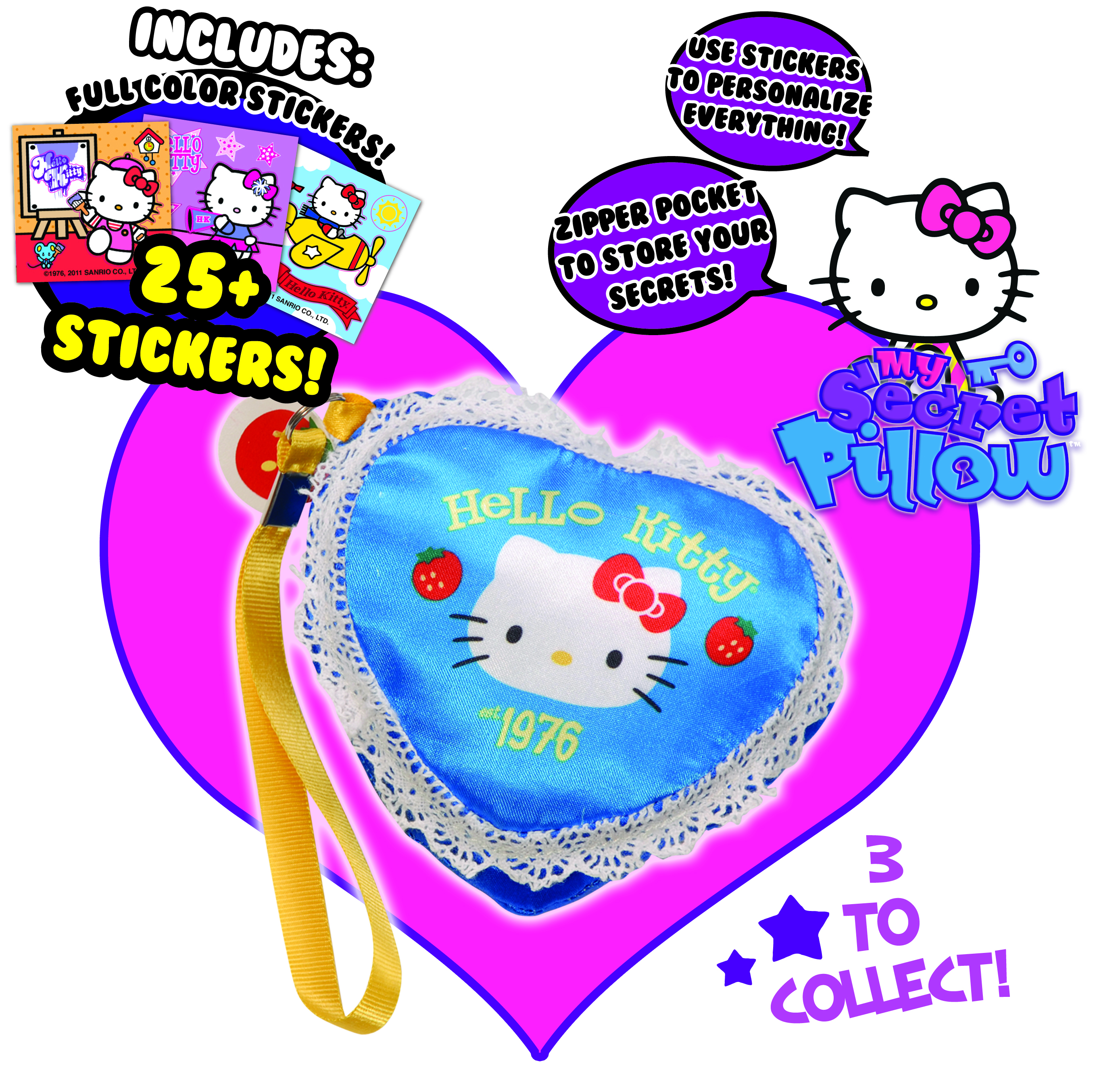 Hello Kitty - Micro Pillow Wristlet- Heart Shape