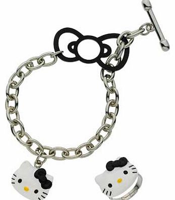 Hello Kitty Bracelet and Ring Set
