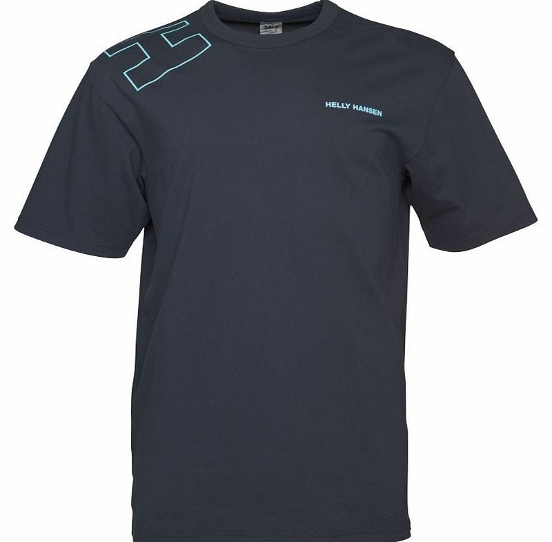 Mens Shoulder Logo T-Shirt Navy/Sky