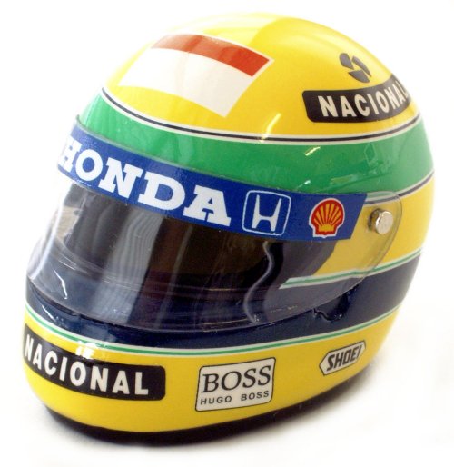 Helmets 1:8 Scale Shoei Senna Helmet 1992
