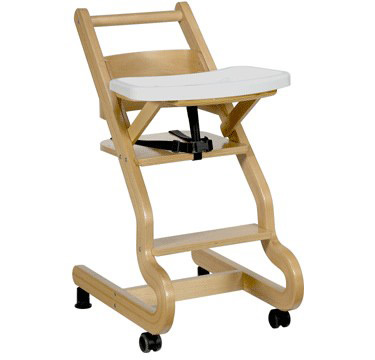 HELO Highchairs WOODEN HIGHCHAIR with tray table