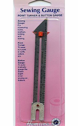 Hemline Point Turner/Button and Sewing Gauge