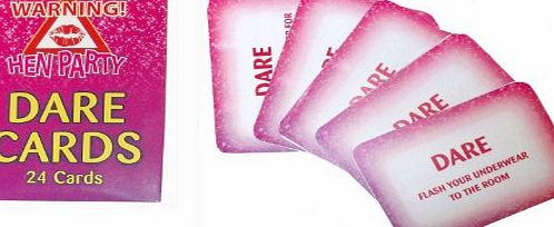 Hen and Stag Accessories 1 Pack of 24 Hen Party Dare Card Accessories