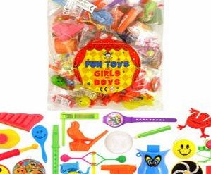 Henbrandt 100 TOYS PINATA PARTY BAG FILLERS FAVOURS FETE LUCKY DIP PRIZES FOR BOYS & GIRLS