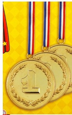 3 LARGE Gold Medals