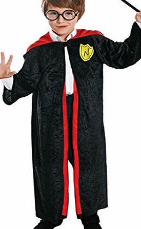 Henbrandt Boys Girls Wizard Robe Fancy Dress Costume Harry Potter Dressing Up Outfit for World Book Day All Ages VEX (7-9 years)