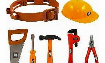 Henbrandt Childs Builders Plastic Fancy Dress Accessories Set - Belt, Hat, Tools