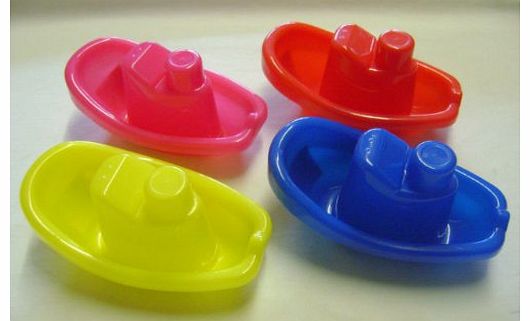 NEW SET 3 BABY BATH BOATS ASSORTED COLOURS. FUN FLOATING BATH TOY!
