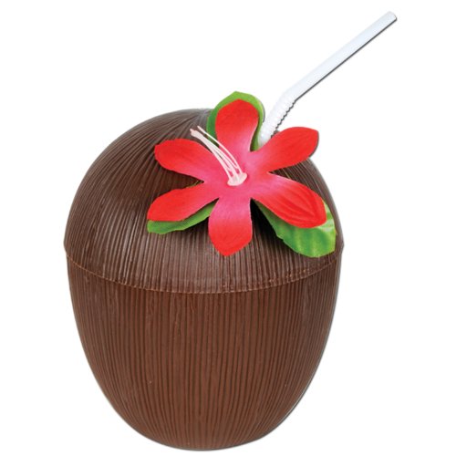 Henbrandt Plastic Coconut Cup With Straw