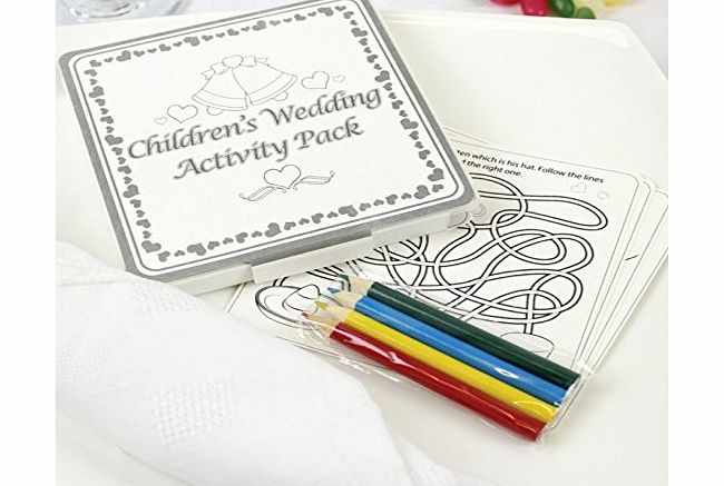 Henbrandt x18 - WEDDING TABLE FAVOURS GIFT - COLOURING FUN ACTIVITY PACK / GAME PUZZLE BOOK