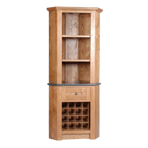 Corner Unit with 1 Drawer, Wine Rack and