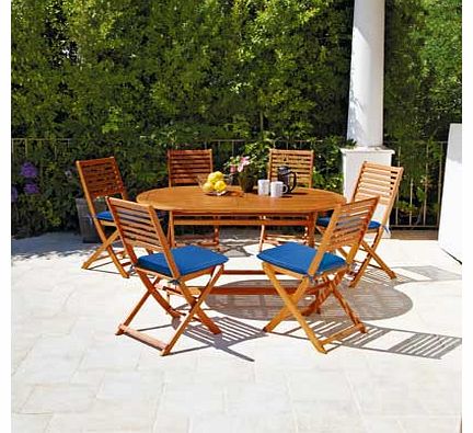 Henley 6 Seater Patio Furniture Set - Brown