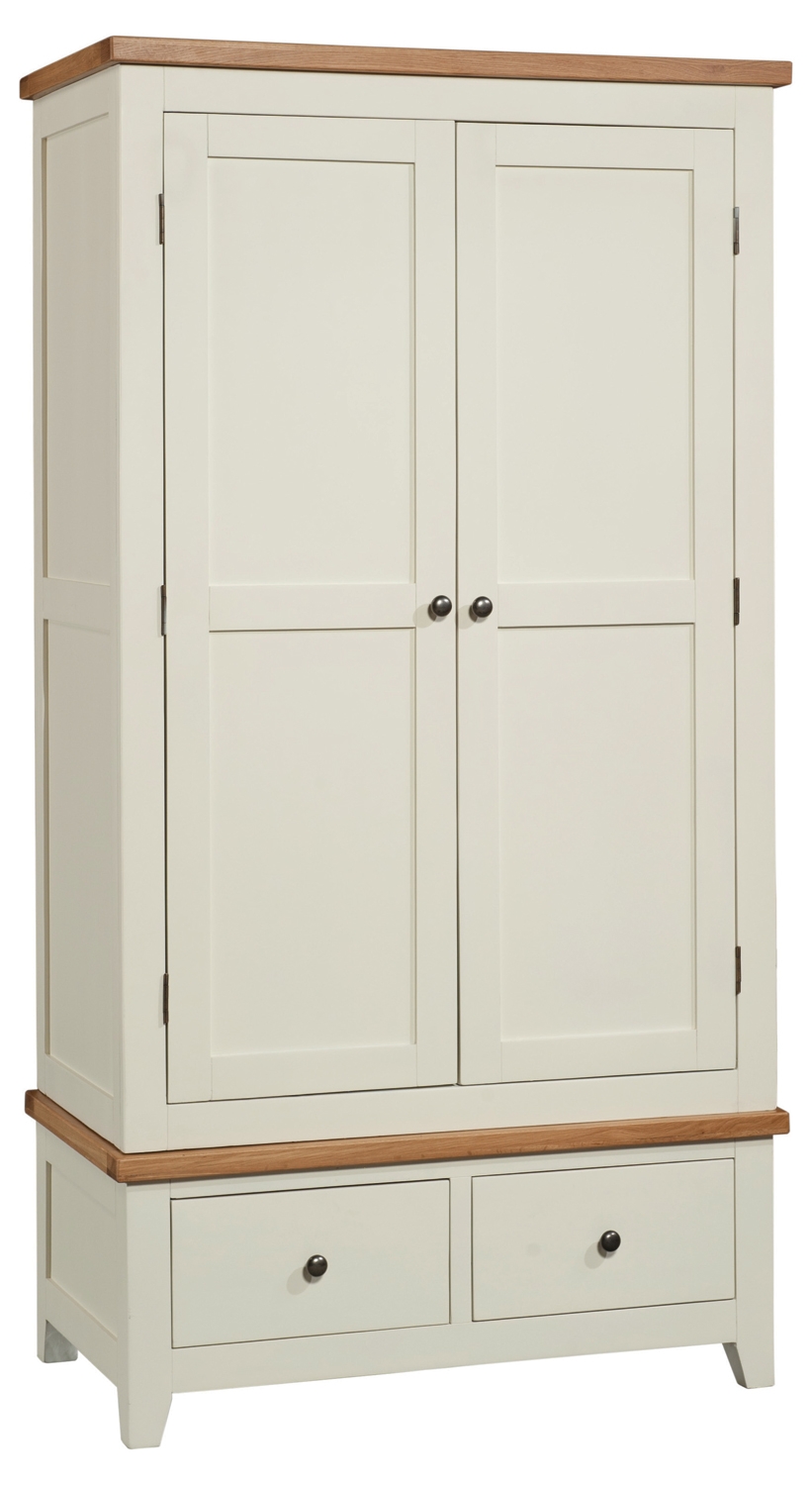 Henley Painted Double Wardrobe with 2 Drawers