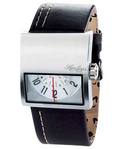 Henleys Gents Disc Dial Leather Strap Watch