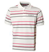 Henri Lloyd Bert White Stripe Pique Polo Shirt
