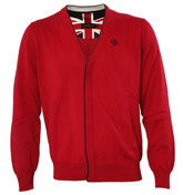 Red Button Fastening Cardigan