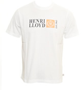 White T-Shirt with Orange Logo