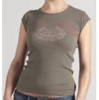 Womens Bonita Crew Neck T-Shirt Khaki