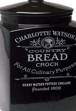 Henry Watson Potteries Charlotte Watson Bread Crock - Black