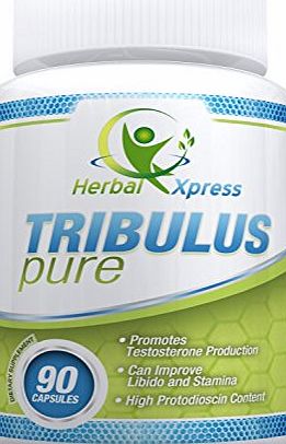 HerbalXpress Tribulus Pure Testosterone Libido Booster 90 Capsules 1000mg