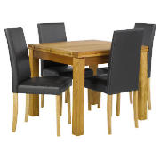 Extending Table & 4 Upholstered Chair Set